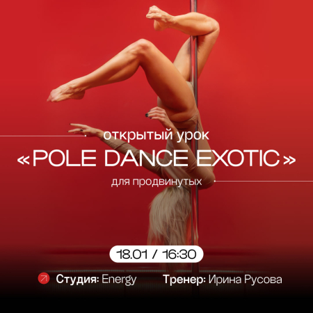 ОТКРЫТЫЙ УРОК: POLE DANCE EXOTIC (для начинающих)