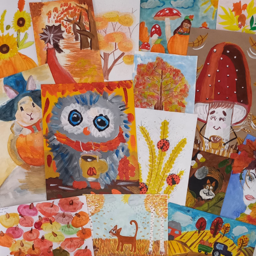 Итоги конкурса рисунков "Осенняя сказка"