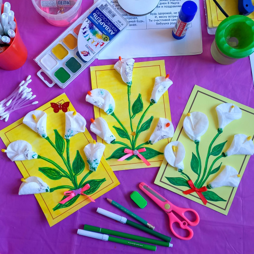 Итоги мастер-класса "Открытка на 8 марта - каллы"